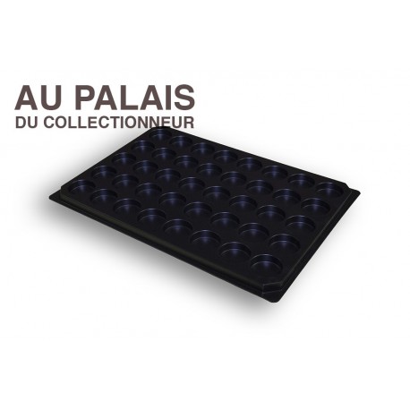 .Plateau noir matière recyclée alvéoles rondes X1 LOT N°M85