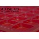 .Plateaux plastique rouge alvéoles carrées X10 LOT N°M08