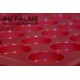 .Plateaux plastique rouge alvéoles rondes X10 LOT N°M 3