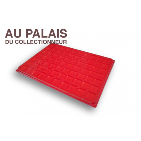 .Plateau 70 cases plastique rouge X1 LOT N°M107