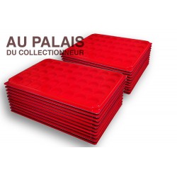 .Plateaux feutrine (rondes) avec couverclesX100 LOT N°M75