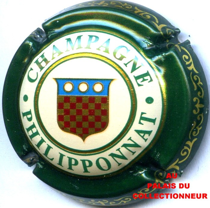 blason contour vert n°32 capsule de champagne PHILIPPONNAT 