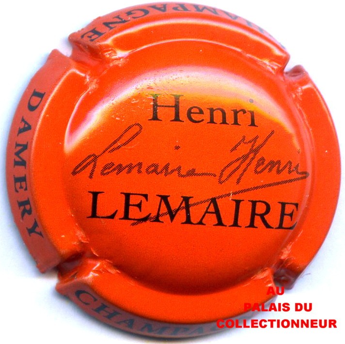 Capsule de champagne LEMAIRE Henri 12. fond orange 