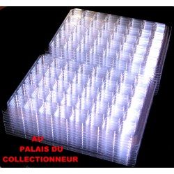 .Nouveaux plateaux transparents alvéoles carrées x100 LOT N° M803