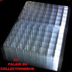 .Nouveaux plateaux transparents alvéoles carrées avec couvercles x100 LOT N° M823