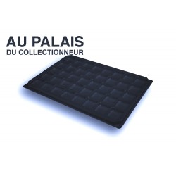 .Plateau noir matière recyclée alvéoles carrées X1 LOT N°PNC