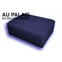 .Plateaux noir recyclée carrées avec couvercles X10 LOT N°PNCC10
