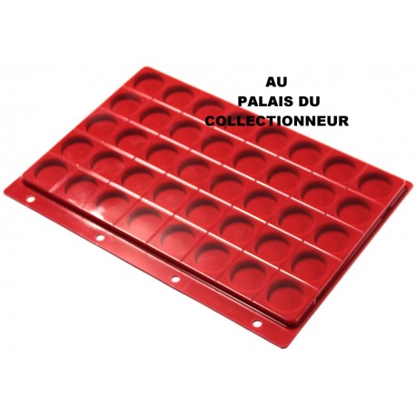 .Plateau feutrine rouge + couvercle perforé pour classeur standard x1 FTR1