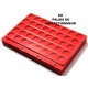 .Plateaux feutrine rouge + couvercles perforés pour classeur standard x5 FTR5