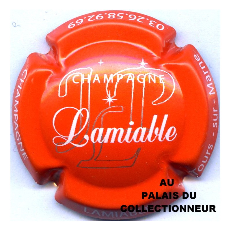 Capsule de Champagne LAMIABLE 48c. orange et blanc 