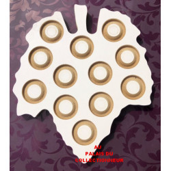 .Présentoir bois petite feuille 12 cases LOT N°M81