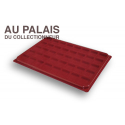 .Plateaux feutrine rouge royal (carrées)X1 avec couvercle LOT N°M16R