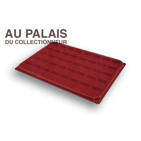 .Plateaux feutrine rouge royal (carrées)X1 avec couvercle LOT N°M16R