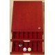 .Coffret empilable en bois nervuré façon acajou HMB LOT N°M68